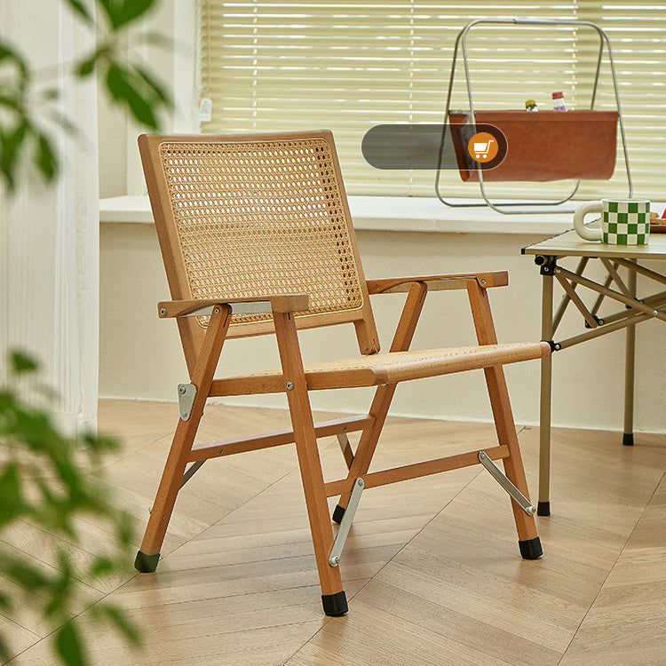Contemporary Home Solid Wood Cane Back Armless Dining Chairs