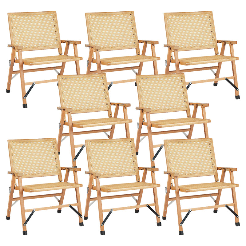 Contemporary Home Solid Wood Cane Back Armless Dining Chairs