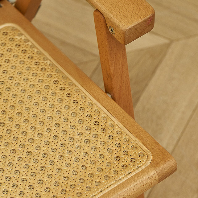 Contemporary Home Solid Wood Cane Back Armless Dining Chairs