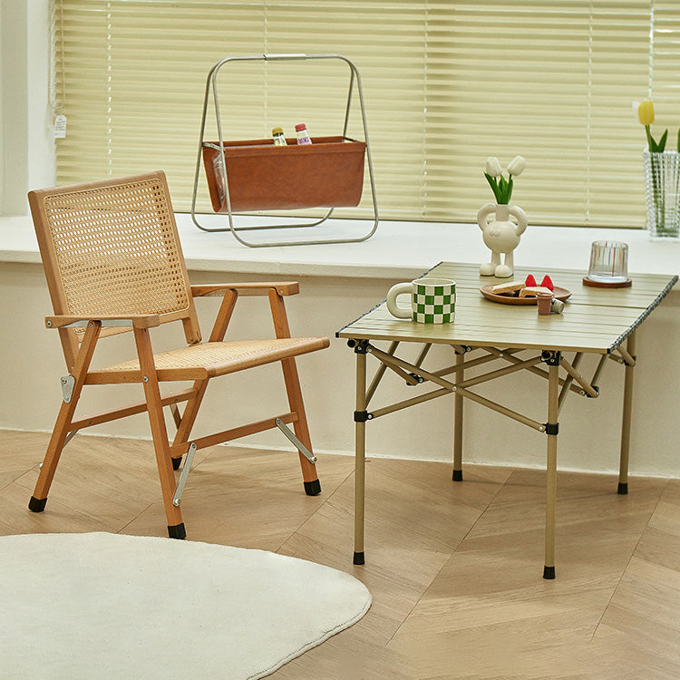 Contemporary Home Solid Wood Cane Back Armless Dining Chairs