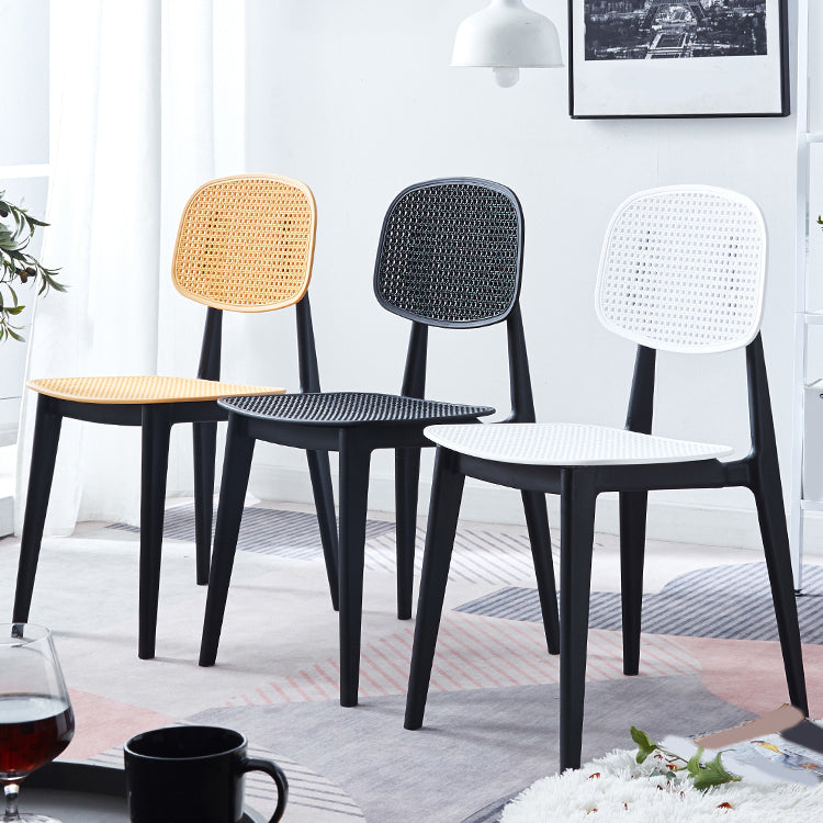 Contemporary Style Open Back Plastic Dining Side Chair for Dining Room
