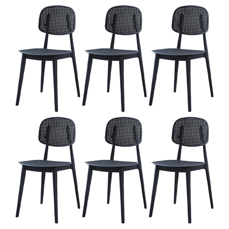 Contemporary Style Open Back Plastic Dining Side Chair for Dining Room