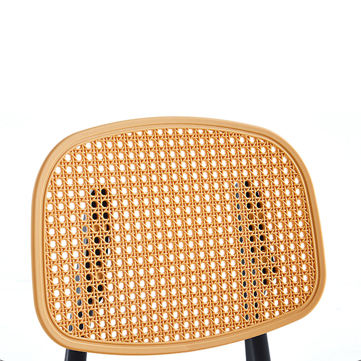 Contemporary Style Open Back Plastic Dining Side Chair for Dining Room