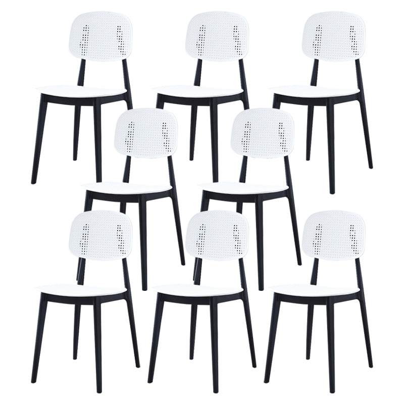 Contemporary Style Open Back Plastic Dining Side Chair for Dining Room