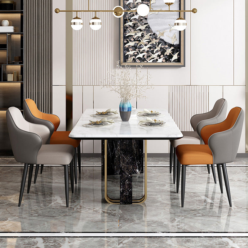 Contemporary Style Parsons Upholstered Dining Arm Chair for Home