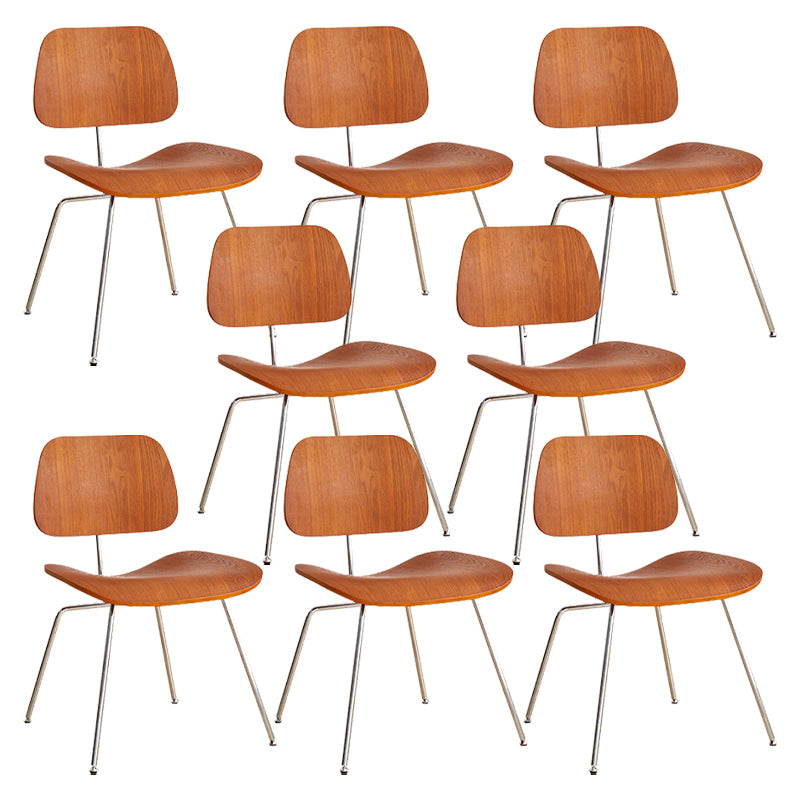 Contemporary Style Wooden Open Back Dining Side Chair for Home