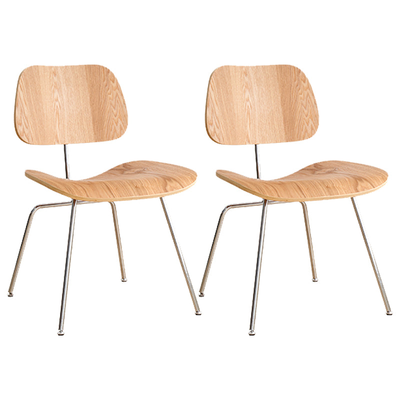Contemporary Style Wooden Open Back Dining Side Chair for Home
