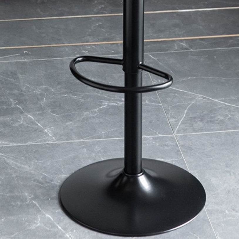 Contemporary Adjustable Height Swivel Bucket Bar Stool with Footrest