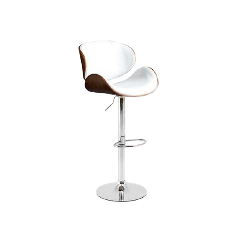 Contemporary Adjustable Height Swivel Bucket Bar Stool with Footrest