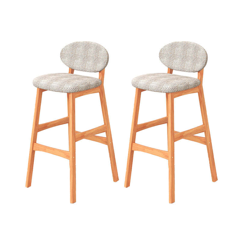 Contemporary 41.34" Upholstered Bar Stool with Solid Wood Base