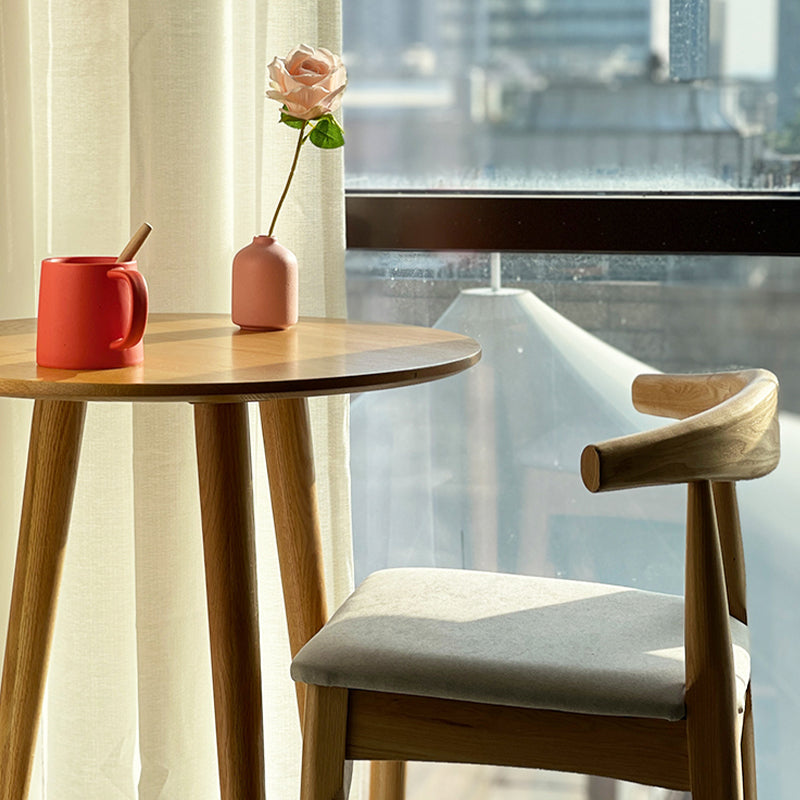 Contemporary Style Solid Wood Round Bar Dining Table for Home