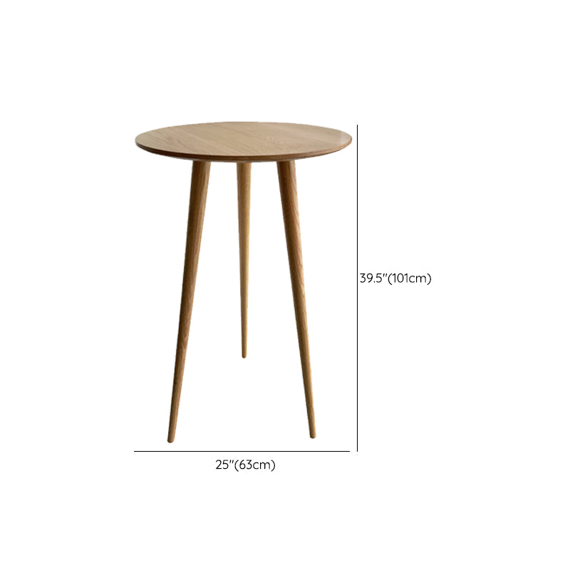 Contemporary Style Solid Wood Round Bar Dining Table for Home