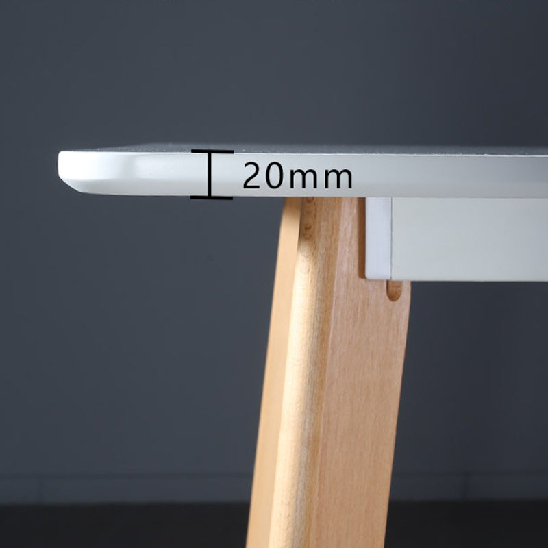 Modern Style Wooden Top Rectangle 4 Legs Bar Dining Table for Home