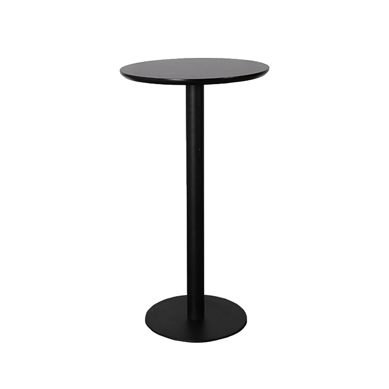 Contemporary Round Wood Top Bar Dining Table for Coffee Shop