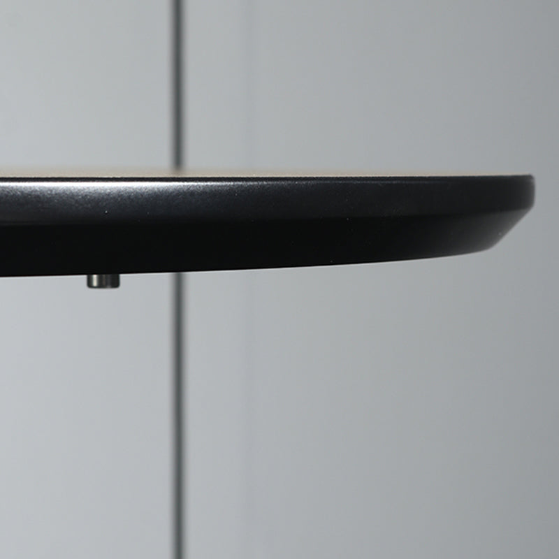 Contemporary Round Wood Top Bar Dining Table for Coffee Shop