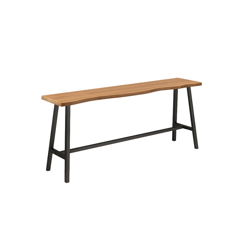 Trestle Base Solid Wood Rectangle Bar Table for Kitchen Dining Room