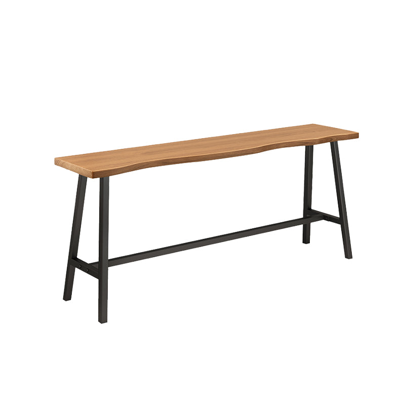 Trestle Base Solid Wood Rectangle Bar Table for Kitchen Dining Room