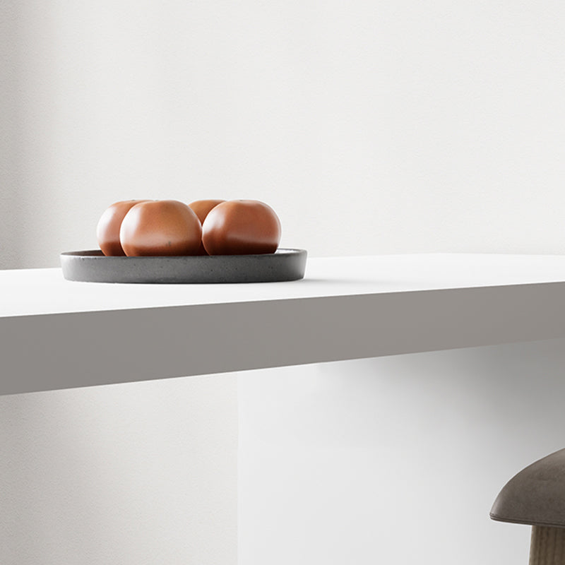 Modern Sintered Stone Top Rectangle White Bar Dining Table with Storage