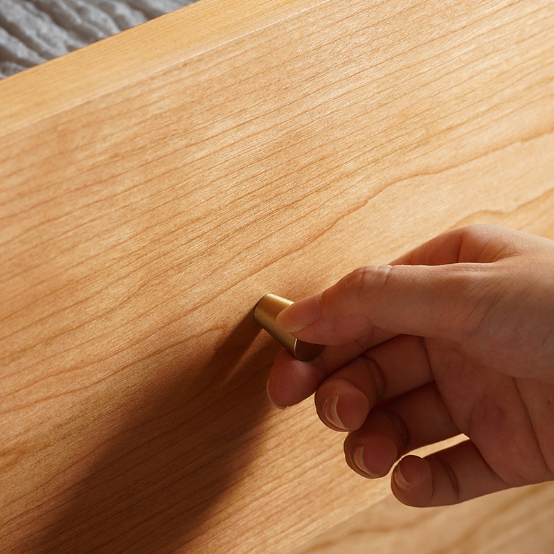 Nordic Style Solid Wood Storage Sideboard Cabinet with Drawers in Nature