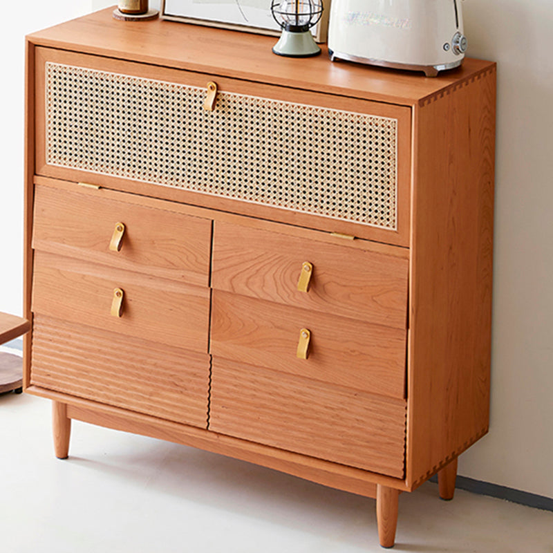 Nordic Style Cherry Wood Storage Sideboard Cabinet with Drawers