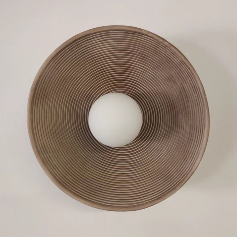 Contemporary Lighting White/Brown Wall Light for Room and Foyer