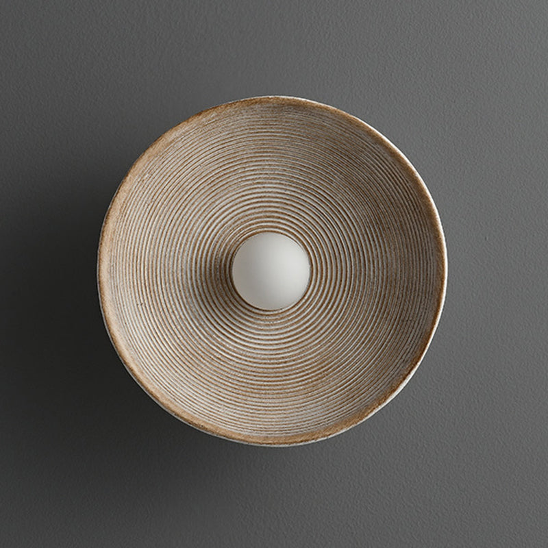 Contemporary Lighting White/Brown Wall Light for Room and Foyer