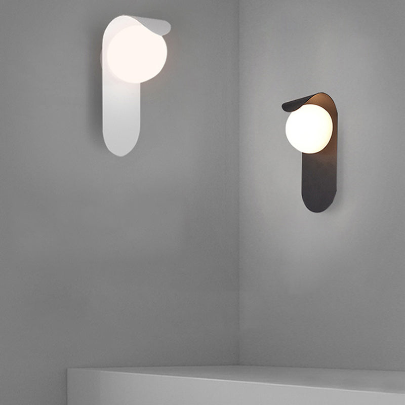 Polish Finish Metal Wall Light Industrial Globe Lighting for Foyer