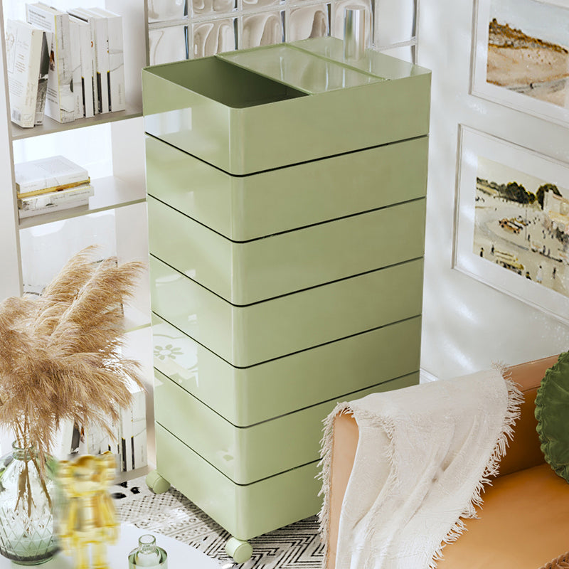 Modern Bedside Cabinet Plastic Accent Table Nightstand for Living Room