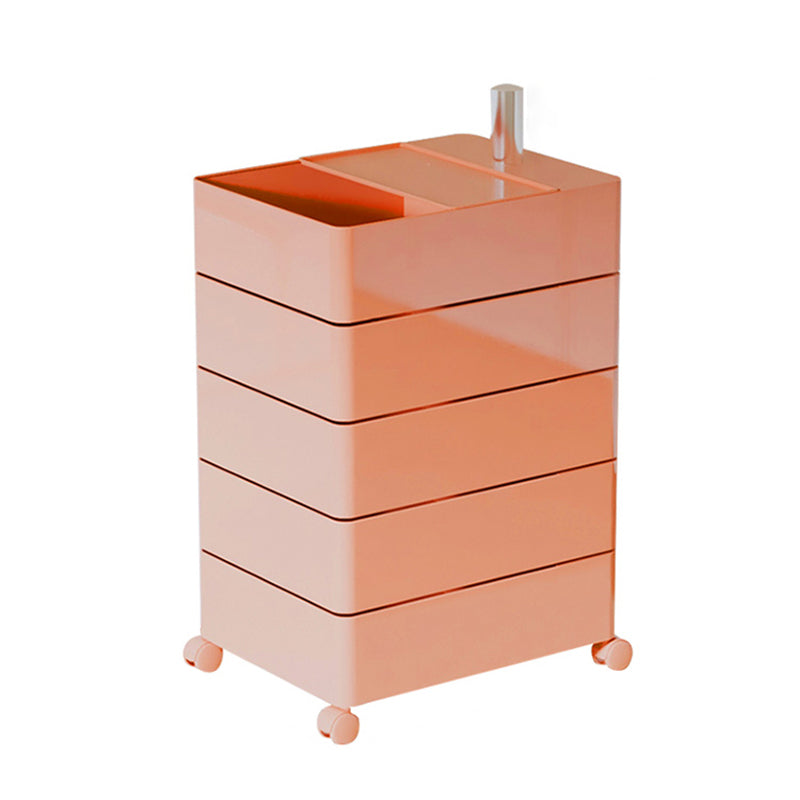 Modern Bedside Cabinet Plastic Accent Table Nightstand for Living Room