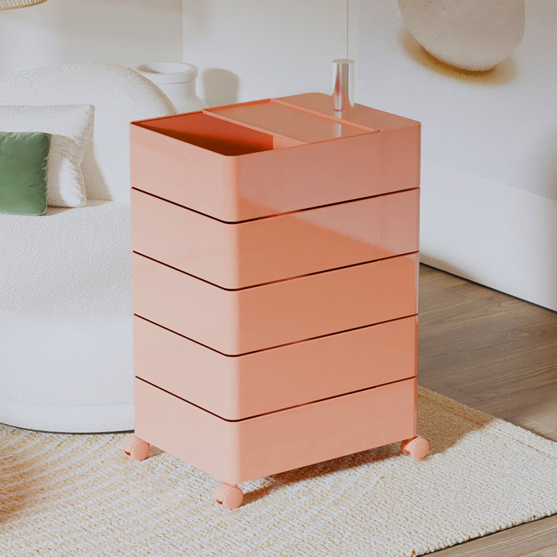 Modern Bedside Cabinet Plastic Accent Table Nightstand for Living Room