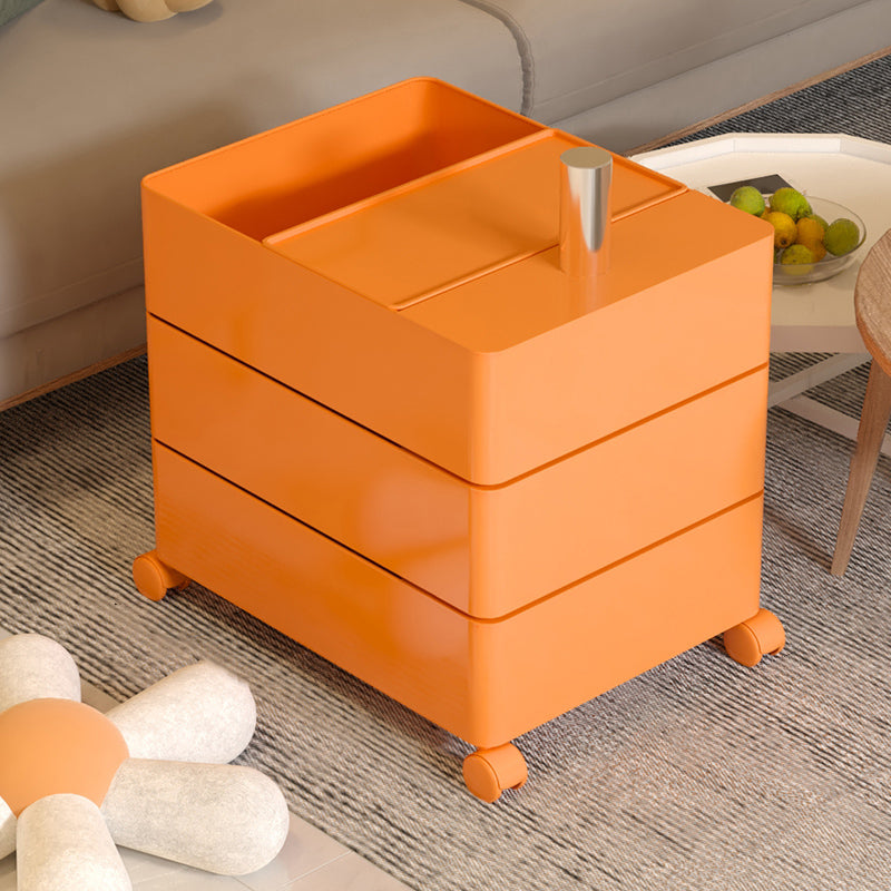 Modern Bedside Cabinet Plastic Accent Table Nightstand for Living Room