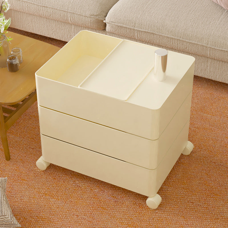 Modern Bedside Cabinet Plastic Accent Table Nightstand for Living Room