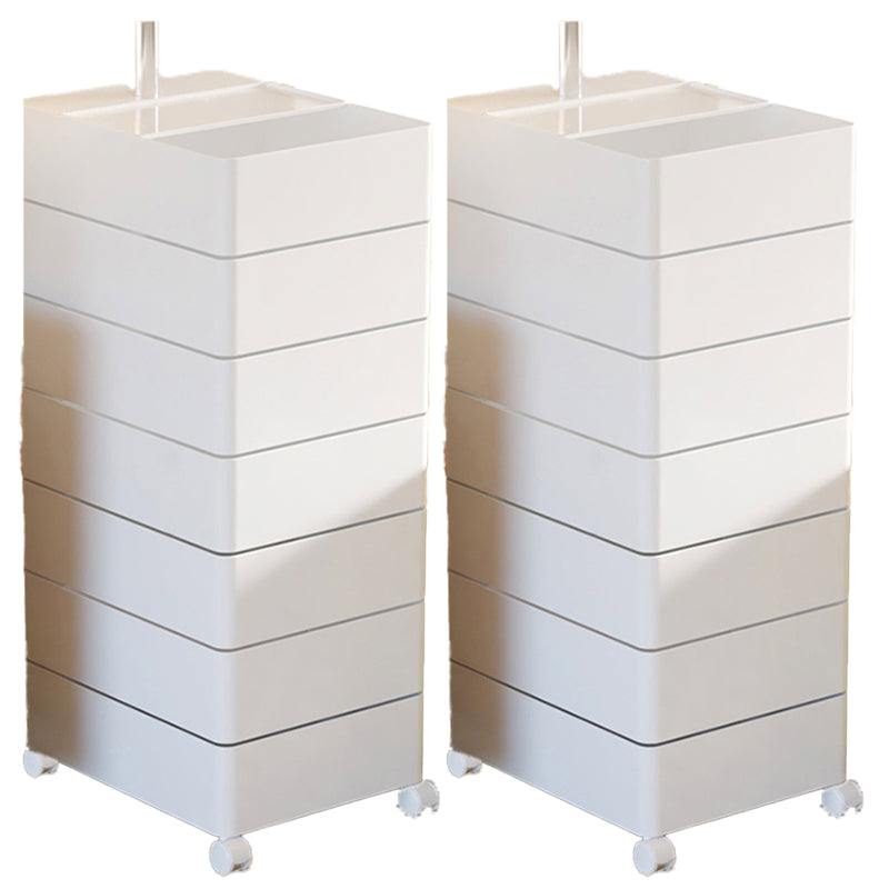 Modern Bedside Cabinet Plastic Accent Table Nightstand for Living Room