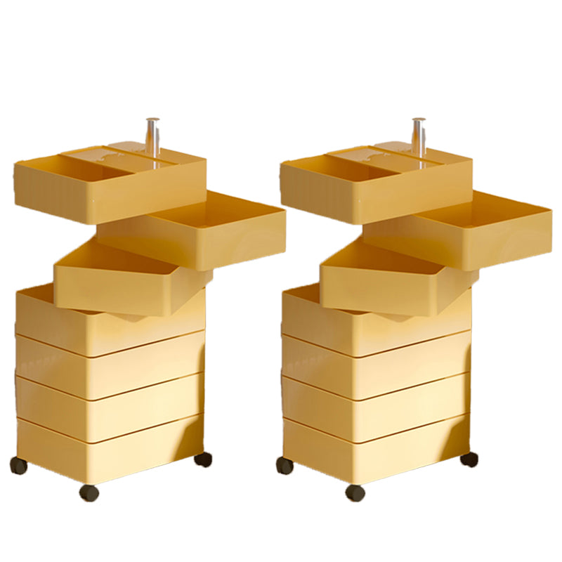 Modern Bedside Cabinet Plastic Accent Table Nightstand for Living Room