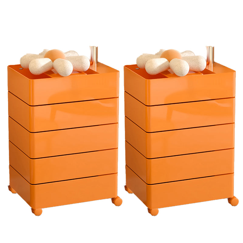 Modern Bedside Cabinet Plastic Accent Table Nightstand for Living Room