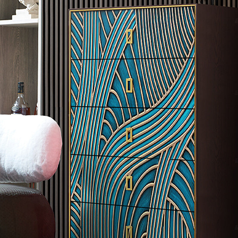 Modern Storage Chest Dresser Solid Wood Storage Chest , 15.6 Inch Width