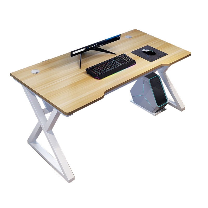Industrial Computer Desk Sled Cable Management Office Desk with Metal Legs