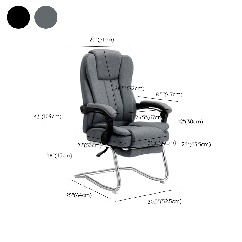 Modern Padded Arms Office Chair No Distressing Ergonomic Chair