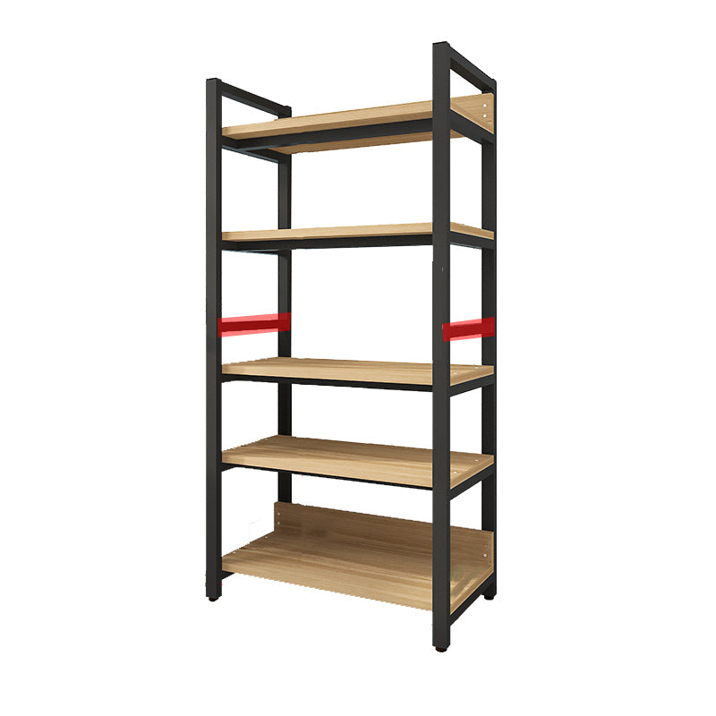 Scandinavian Open Back Bookcase with Shelves for Home Office