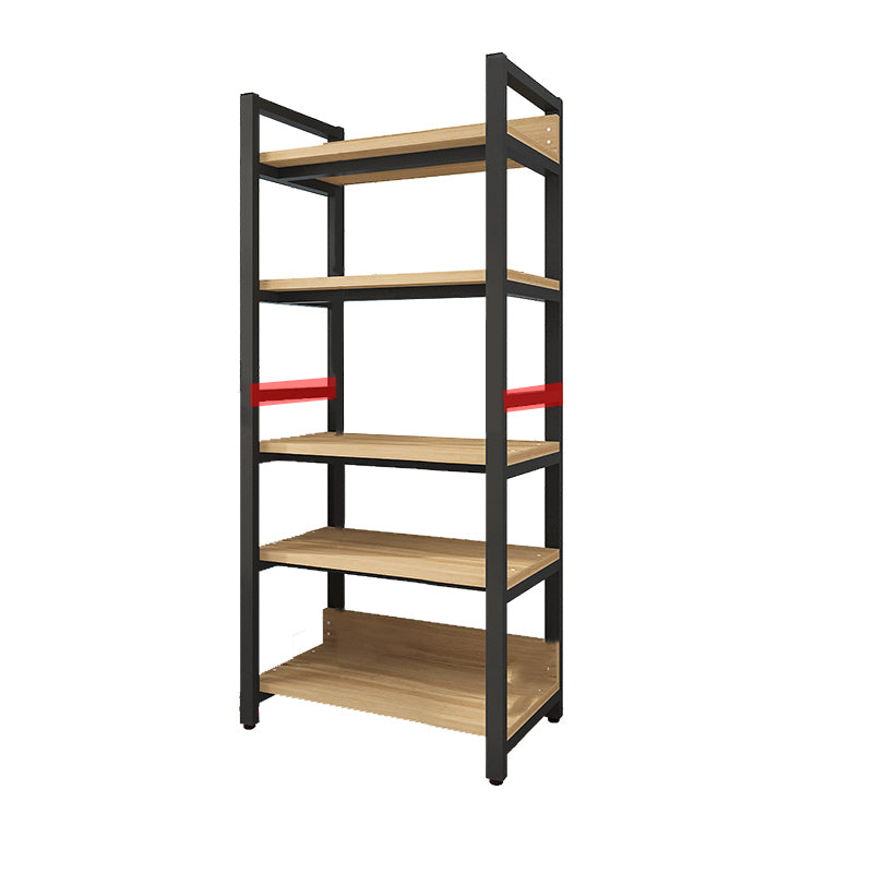 Scandinavian Open Back Bookcase with Shelves for Home Office