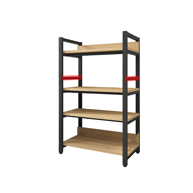 Scandinavian Open Back Bookcase with Shelves for Home Office