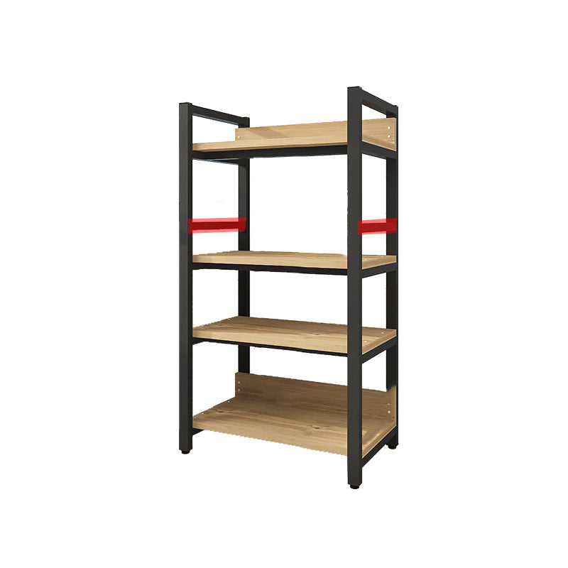 Scandinavian Open Back Bookcase with Shelves for Home Office