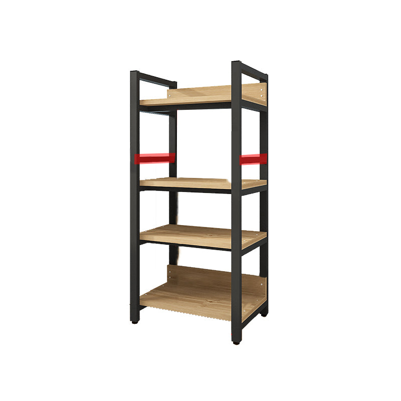 Scandinavian Open Back Bookcase with Shelves for Home Office