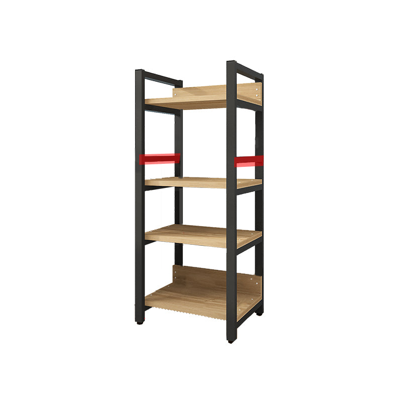 Scandinavian Open Back Bookcase with Shelves for Home Office