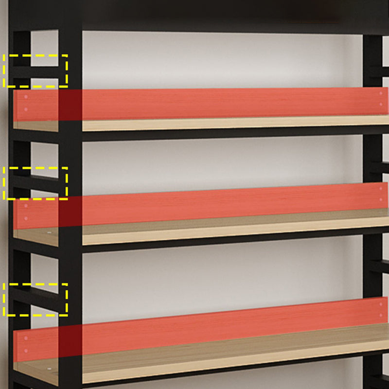 Scandinavian Open Back Shelf Bookcase Shelves Included for Home Office