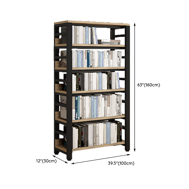 Scandinavian Open Back Shelf Bookcase Shelves Included for Home Office