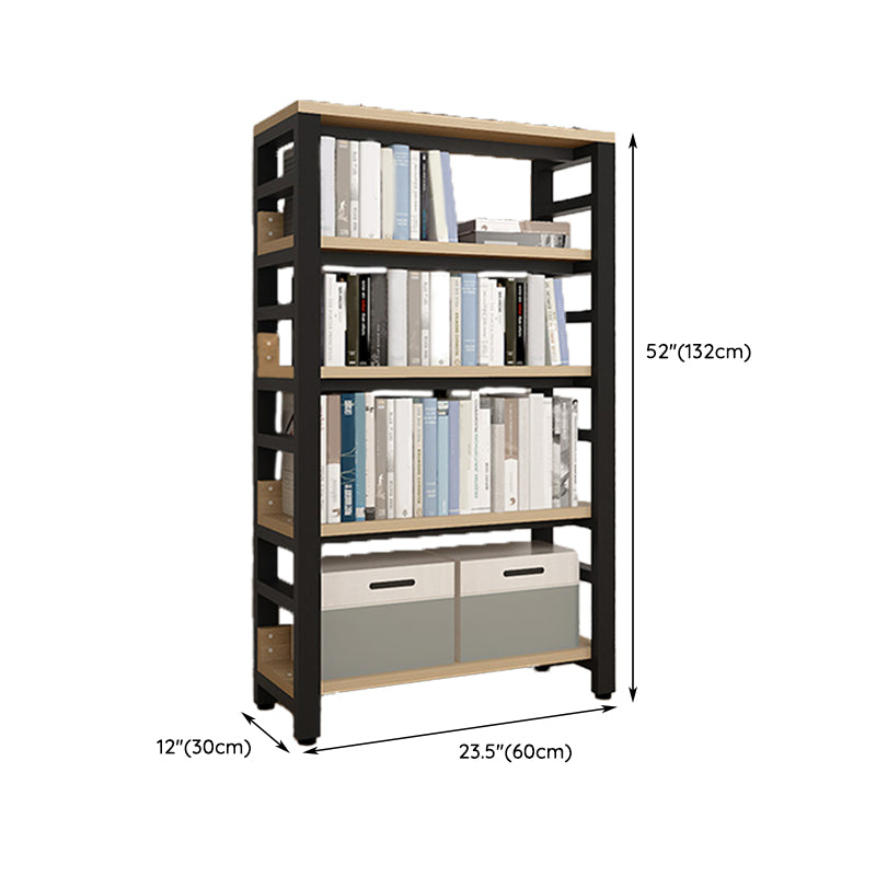 Scandinavian Open Back Shelf Bookcase Shelves Included for Home Office