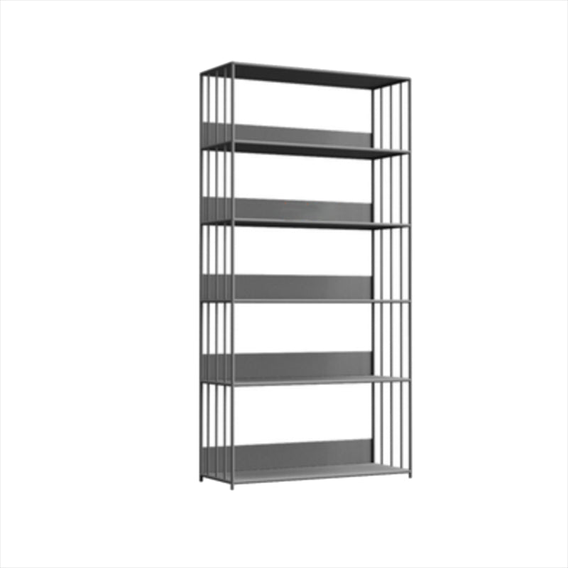 Standard Metal Bookshelf Contemporary Open Back Vertical Bookcase