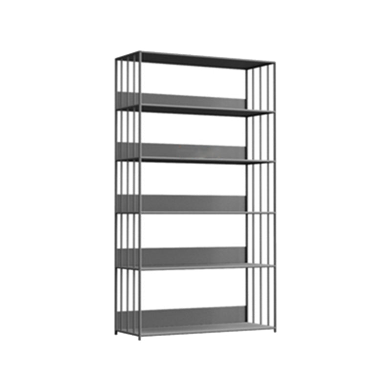 Standard Metal Bookshelf Contemporary Open Back Vertical Bookcase