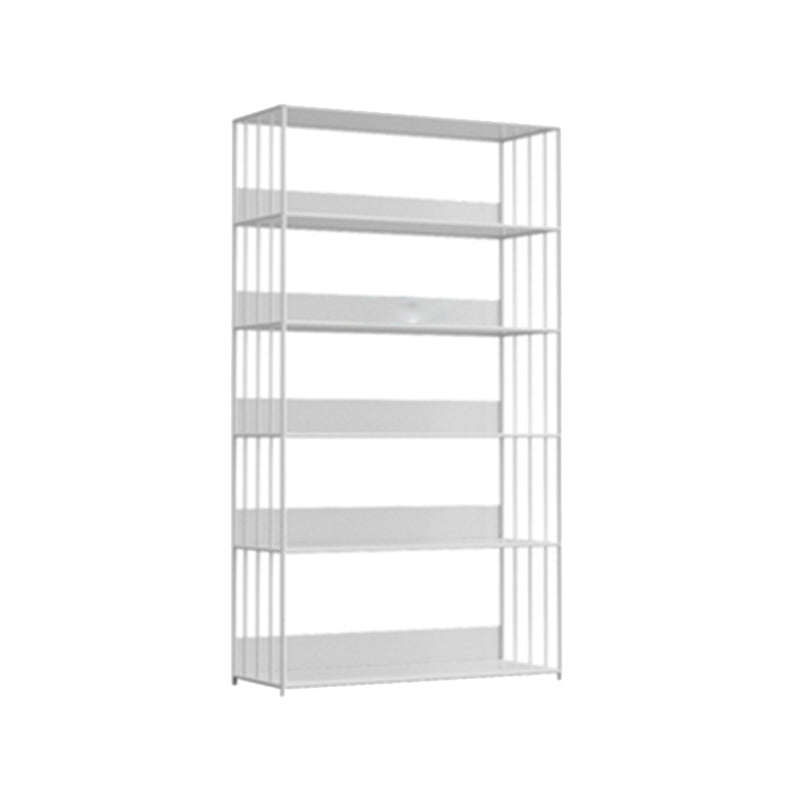 Standard Metal Bookshelf Contemporary Open Back Vertical Bookcase